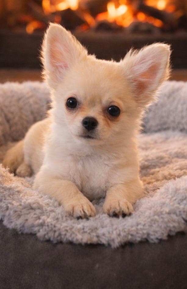 Chihuahua Langhåret tispe valp med Stamtavle