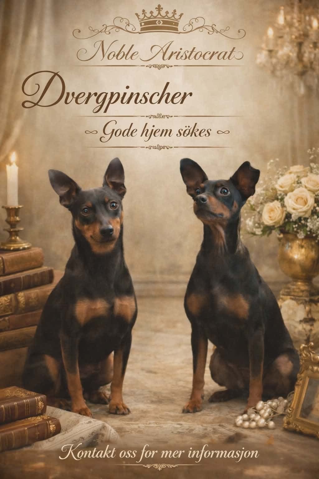 🧡💛💫⭐ Dvergpinschervalper -  1 ledig hannhund