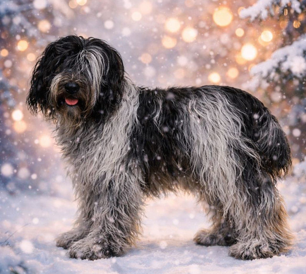Schapendoes valper. Blir født i Mars.
