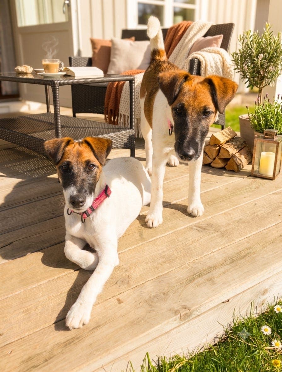 Fox Terrier glatthåret - valper. Godt grunnleggende dresserte valper!