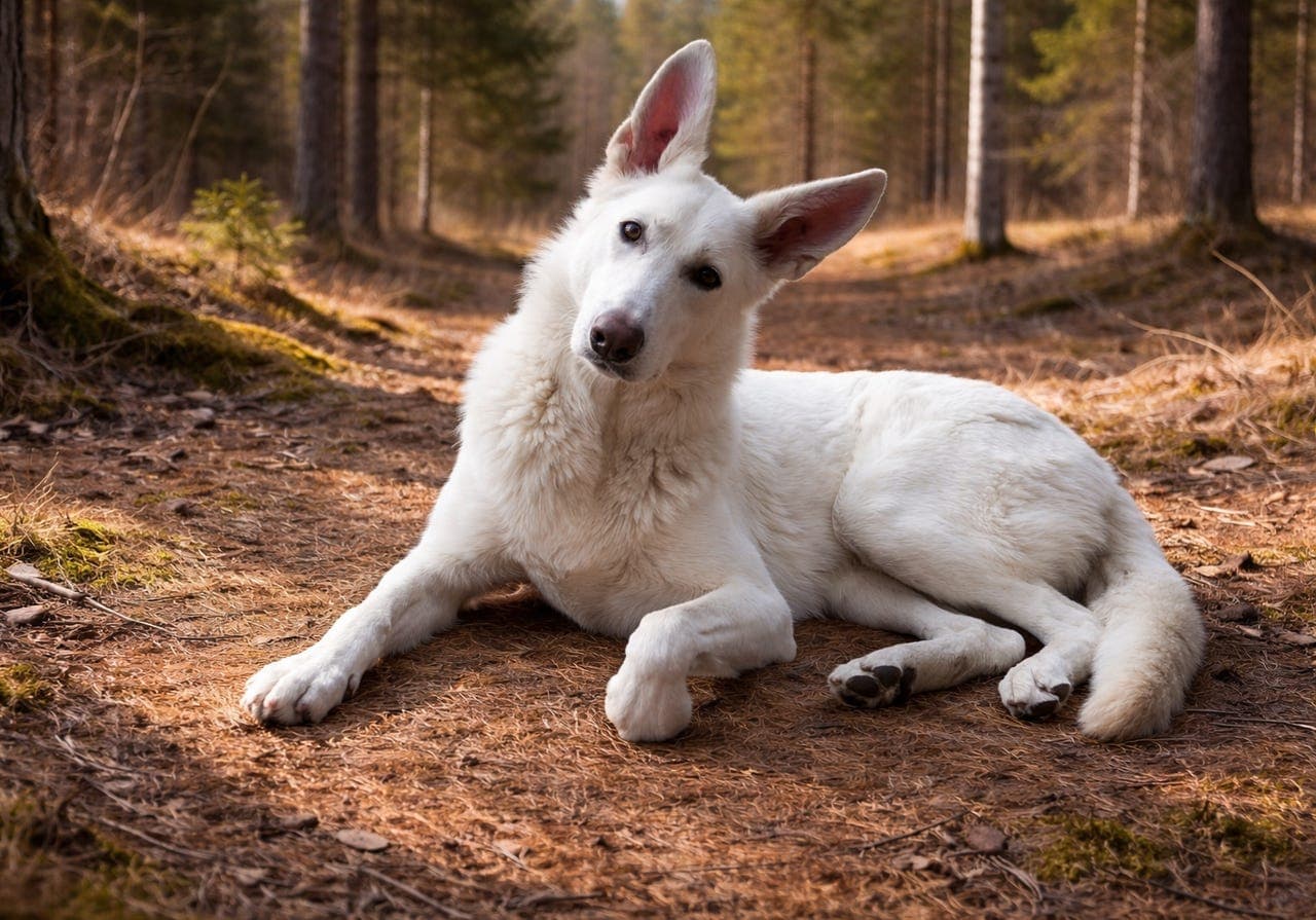 Unik og sjarmerende Hvit Gjeterhund tispe