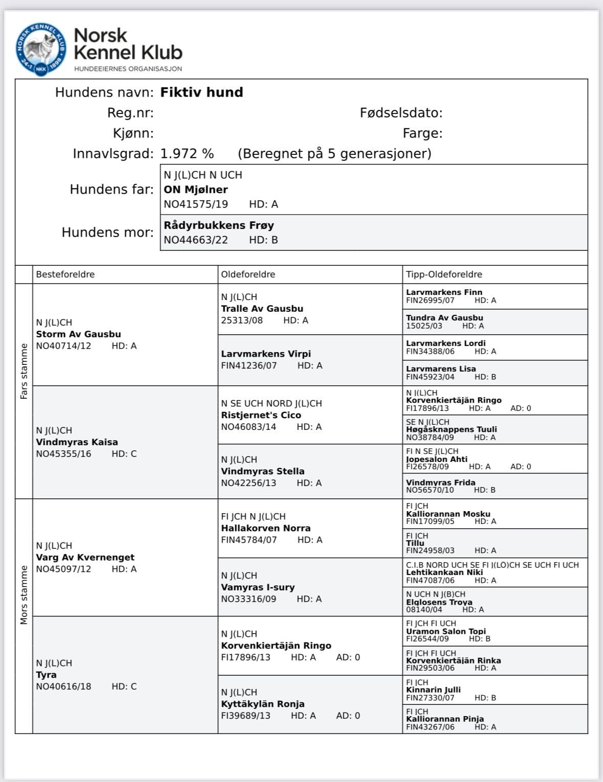 Norsk Elghund Grå valper ventes april 2026