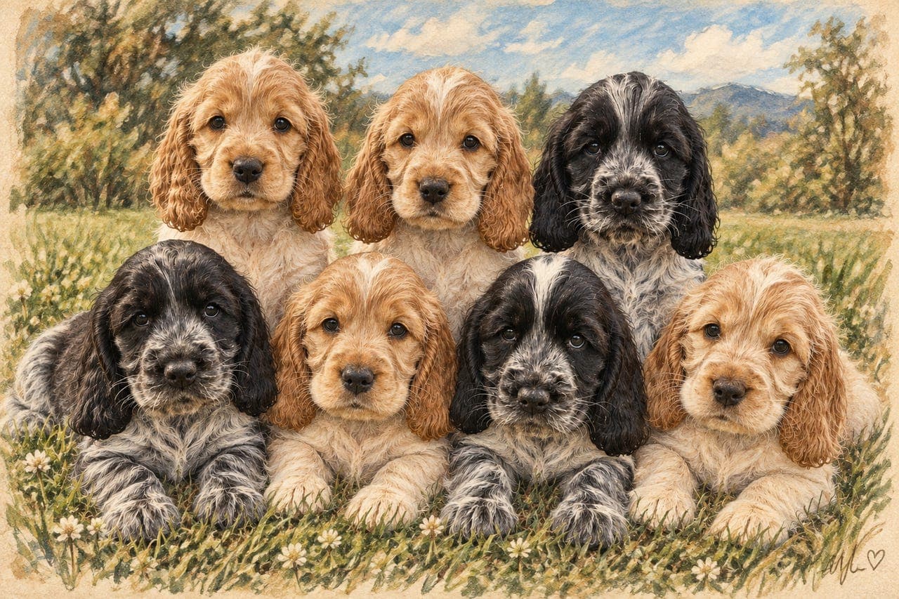 Engelsk cocker spaniel valper